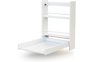 AT4 - Fasciatoio pieghevole a parete/muro ESSENTIEL legno - Bianco - 78 x 56 x 78 cm