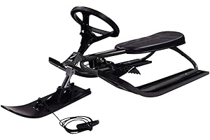 STIGA Snowracer ICONIC klasyczne sanki kierownicze z kierownicą i hamulcami dla dzieci od 5 lat