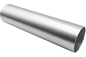 AC Performance 3" (76mm) OD Straight Aluminum Intercooler Pipe Air Intake Tube, Brushed Finish