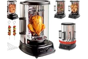 ELITEZOTEC 1500W VERTICAL ELECTRIC ROTATING GRILL ROTISSERIE CHICKEN SHAWARMA KEBAB BBQ