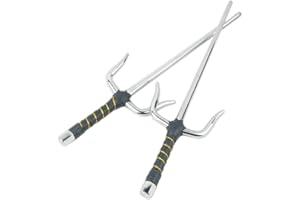 Superdo Arts martiaux octogonaux en métal Sai Multi taille (noir et argent)