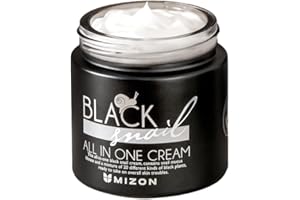 ‎MIZON [Mizon] Krem z Mucyną Śluzu Czarnego Ślimaka (75 ml) Krem premium; Terapia przeciwstarzeniowa; Koreańska kosmetyka z ekstraktami roślinnymi i muzyną ślimaka (All in One Black Snail Cream)