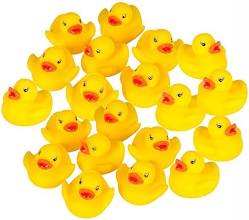 Fablcrew Bathtime Water Toys Shower Duckies Small Cute Rubber Duck for Baby Bathtime 40PCS