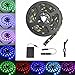 Produktbild LED Streifen Strip, GLISTENY LED Licht Band DIY-Beleuchtung Lichtleiste Farbwechsel 2M 5050 SMD 60 LED RGB IP65 flexible Lichter TV-Hintergrundbeleuchtung USB Kable+ Controller + Batterie Box + 4 PIN Schwarz