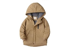 Acuryx Cappotto con Cappuccio da Unisex Bambino Ragazzo Invernale Parka Giubbotto Imbottito in Cotone Antivento 4-13 Anni