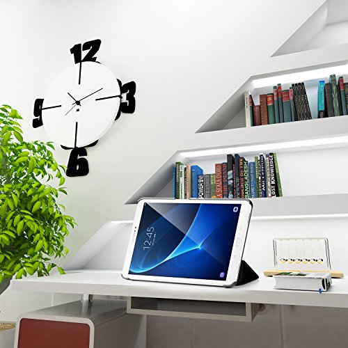 IVSO® Ultra Schlank Ständer Slim Leder zubehör Schutzhülle für Samsung Galaxy Tab A 10.1 Zoll Wi-Fi/ LTE (2016) SM-T580N/SM-T585N Tablet-PC perfekt geeignet, Schwarz - 5