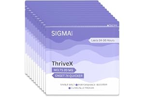 SIGMA GUYS ThriveX Ultra Vitality Melts Fast-Acting Energy & Strength Support for Men Long-Lasting Up to 36 Hours Rapid Dissolve Pack of 4