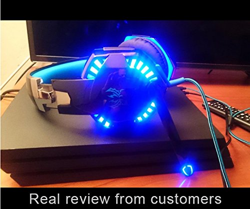 Auriculares gaming ps4 con microfono kingtop kg2000 versión actualizada cascos estéreo 3.5mm jack
