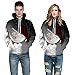 Produktbild Geili Damen Herren Weihnachtspullover Unisex Weihnachten Hoodie Christmas Weihnachtsmann Rentiere Gedruckt Kapuzenpulli Sweatshirt Herbst Winter Warme Kapuzenpullover für Liebespaar