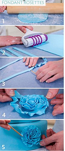 Lalang Dekorieren Werkzeuge Fondant-Band-Cutter-Kuchen Mold, Kuchendekoration Streifen Prägung Räder - 3