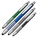 Produktbild 4 Touchpen Kugelschreiber aus Metall / Farbe: je 1x blau,schwarz,grün,grau