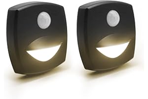 Dream Lighting RV Lights 12v Motion Sensor LED Courtesy Light Boat Cabin Companion Way Fixtures, Soft White, 2.1inch, Surface Mount, Pack 2