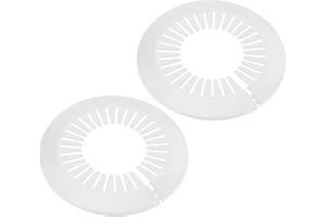 M METERXITY 2-Pack Pipe Cover Decoration, Suit for 75mm-100mm Outer Diameter Flange Water Pipe Escutcheon Water Pipe Drain Line Cover for Radiator Pipe/Water Drain Tube [White]