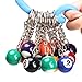 Produktbild Tenflyer 16 Stück Billiard Pool Schlüsselanhänger Snooker Ball Key Ring Geschenk