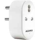 AGARO Regency 16A Wi-Fi Smart Plug with Energy Monitoring & App Control, Compatible with Alexa & Google Assistant, Voice Cont