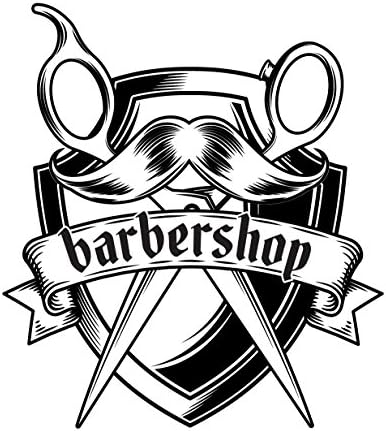 BP2 Barbers Pole Shop Vinyl Sign Hairdressers Hair Salon Window Lettering