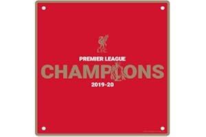 REALMAX Liverpool Premier League Champions 2019-20 Metal Sign - Red