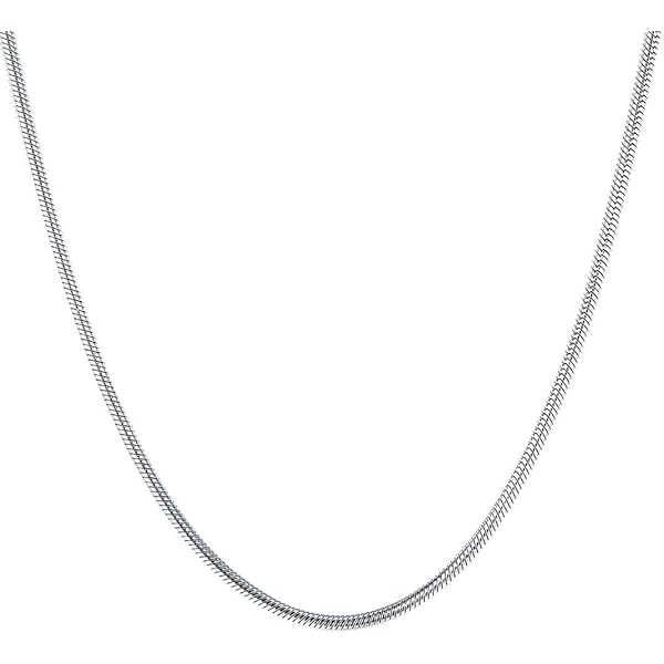 ARGENTO REALE 925 Sterling Silver Box Chain Necklace for Men and