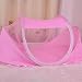 ASIV Folding Baby Pop Up Travel Bassinette, include Mosquito Net, Pillow, Mattress, Music box and Mesh Bag, 108 x 65 x 52 cm, Pink