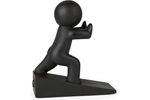 OMOOJEE Uroczy ogranicznik do drzwi, dekoracyjny ogranicznik do drzwi, chroni podłogi, czarny, 1 opakowanie (opatentowany)