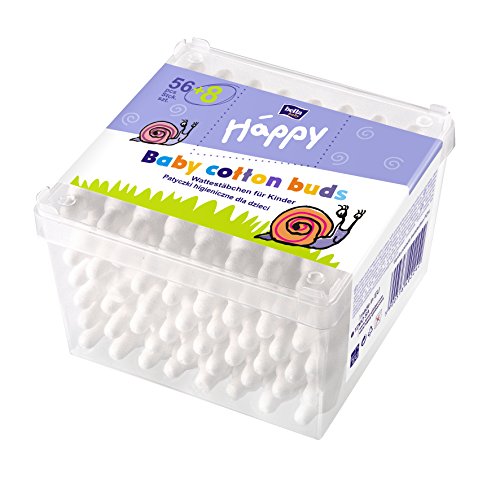 Bella Baby Happy Sicherheitswattestäbchen, 8er Pack (8 x 64 Stück)