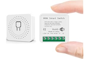 GENÉRICO Interruttore programmabile WiFi intelligente 2.4GHz compatibile con Tuya, Google Home, Alexa, SmartLife, SmartThings. Timer Massimo 16 A, 3500 W. Colore: bianco.