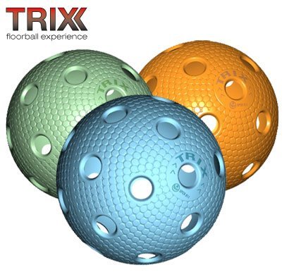 TRIX Unihockey / Floorball Ball 3er Pack MATCHBALL COLOR MIX