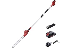 ADREAM 20V Cordless Pole Hedge Trimmer, 2.42M Long Reach Hedge Cutter with Battery, Fast Charge