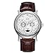Price comparison product image Quality real leather belt rose gold Moon quartz watch/Blu-ray dual calendar middle third eye watch-R