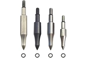 AMEYXGS 12pcs Archery Arrowheads 100/125/150/200 Grain Steel Broadheads Screw-In Arrow Tips Field Point for Hunting Arrows Target Practice