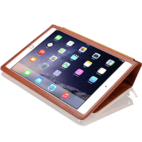 KAVAJ IPad Air 2 Ledertasche Case Hülle „Hamburg“ Für Das Apple IPad Air 2 Cognac Braun Aus Echtem Leder Mit Standfunktion In 5 Winkeln. Dünnes Smart Cover Als Edles Zubehör Für Das Original IPad Air 2 - 6