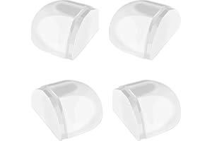 YONGYONGBUY Hantoc Juego de 4 topes de puerta autoadhesivos transparentes para suelo, sin agujeros, aptos para todos los suelos duros, protección de paredes y muebles