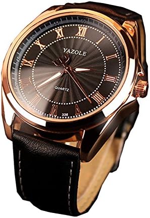 Top Brand Luxury Wrist Watch Men Famous Male Clock Quartz Watch Golden Wristwatch Quartz-watch Male Clock (Black)
