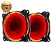 Price comparison product image EZDIY-FAB PWM 120 mm Red LED Silent Fan for Computer Cases, CPU Coolers, and Radiators Ultra Quiet High Airflow Computer Case Fan - Twin Pack