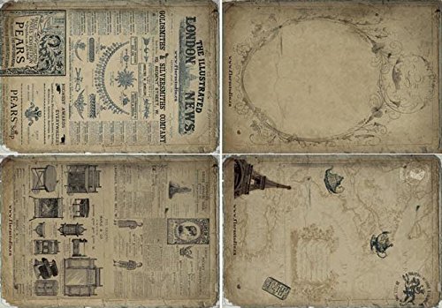 YPSelected Conjunto de 10 hojas de pegatinas Vintage Deco pegatinas de papel de la etiqueta engomada de Scrapbooking