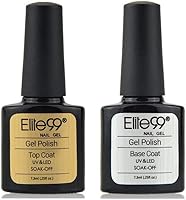 Elite99 Base y Top Coat Semipermentes, Esmaltes Semipermanentes de Uñas en Gel UV LED Gel Soak Off