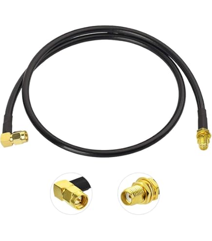 Oiyagai Lot De 2 Câbles Jumper RG316, SMA Mâle à SMA Femelle, Extension Pour Transmission De Signal (50cm/20