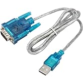 AKYGA AK-CO-02 Adapter USB A 2.0 to RS-232 DB9 D-Sub 9-Pin Converter Cable 1 m