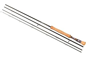 Snowbee Diamond 2 7 Wt. 4-Piece Fly Rod ,Olive Green 10 Ft - High-Performance Tri-Modulus Carbon Technology, 4 Piece Fly Rods & Matching Cotton Drill Rod Bag