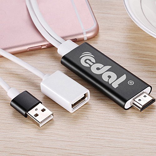 Lightning to HDMI Adapter Kabel, Kasit Lightning Digital AV auf HDMI 1080P Kabel für iPhone 7 7 plus 6s 6s plus 6 6 plus 5 5c 5s SE, iPad Air / Mini / Pro (Plug & Play) – Schwarzer - 8
