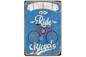 BOEMY Vintage Blacha [ Rower] Tabliczka ścienna do salonu, baru, warsztatu, sklepu, metalu o wysokiej gęstości i wytłaczania Rozmiar 20x30. [Metalowe tabliczki do kuchni, salonu, baru, restauracji]