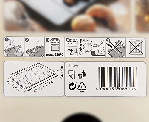 Zenker 6539 Herdbackblech ausziehbar, perforiert 370-520 x 330 x 30 mm, black metallic - 6