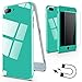 Produktbild QINPIN Für iPhone 7Plus/8Plus Magnetische Adsorption Metallhülle + Gratis gehärtetes Glas Minzgrün