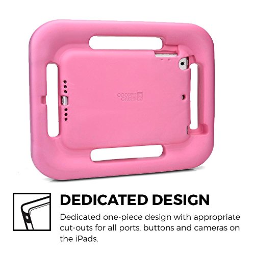 iPad Mini 1 / 2 / 3 / 4 Kinderhülle, COOPER GRABSTER strapazierfähige robuste, widerstandsfähige, stoßfeste, schützende Spielhülle für Kinder mit 4 Griffen & kostenlosem Displayschutz (Pink) - 2