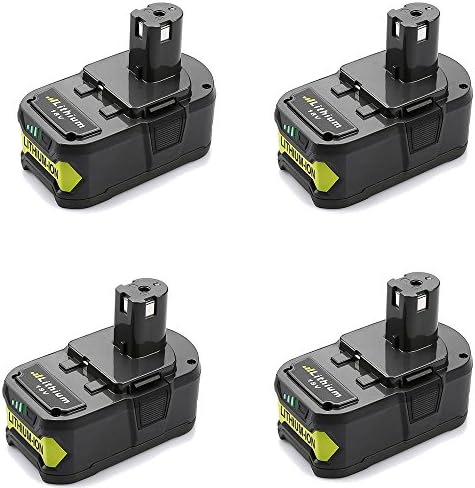 4x Li-ion Battery 18 V/5000 mAh Replaces Ryobi BPL 1815 BPS/1820 One + BPL-1820G BPL18151 BPL1820 P102 P103 P104 P107 for R18I 0 battery Compressor ZRP 813 Bid 1801 M Bid 180L Bid 1821 BIW – 180