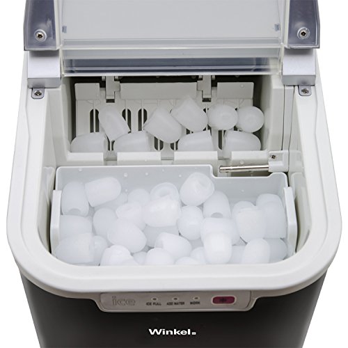 Winkel KW12 Eiswürfelmaschine circa 12 kg Eiswürfel pro Tag, Wasserstandsanzeige, schwarz - 4