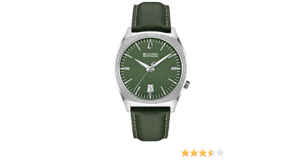 Bulova Accutron UHF II-Orologio da uomo, colore: verde con Display  analogico e cinturino in pelle, 96B211, colore: verde : Amazon.it: Orologi