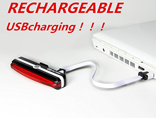 SOOJET BFL-05 USB Wiederaufladbare LED Fahrrad Rücklicht Sport Bicycle Rear Light Hinteres Rücklicht LED Licht Max 200 Lumen Rotes Licht 3 Licht-Modis – Schickes Design - 4