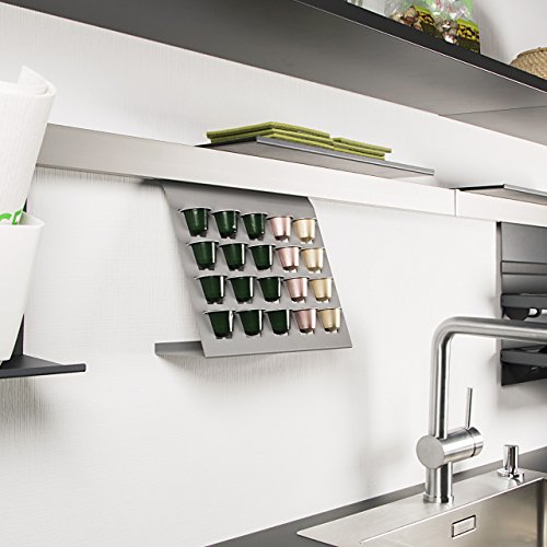 SO-TECH® Linero MosaiQ Kapselhalter Titan grau für 20 Nespresso Kaffee Kapseln passend für Linero Nischensystem