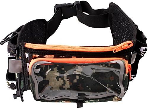 Adjustable Running Belt, Zipper Pockets Water Resistant Waist Bag,with Two 10-Ounce BPA Water Bottles holder Waist Pack for Running Hiking Cycling Climbing Camping Travel Compatible with Most Cell Phones
